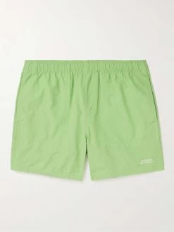 Shorts Da Mare Medi A Gamba Dritta Con Logo Ricamato Talley