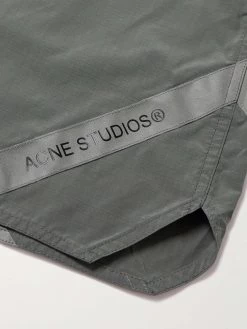 Acne Studios Shorts Da Mare A Gamba Larga In Ripstop Con Logo Walter -Speedo Italia w2000 q60 215