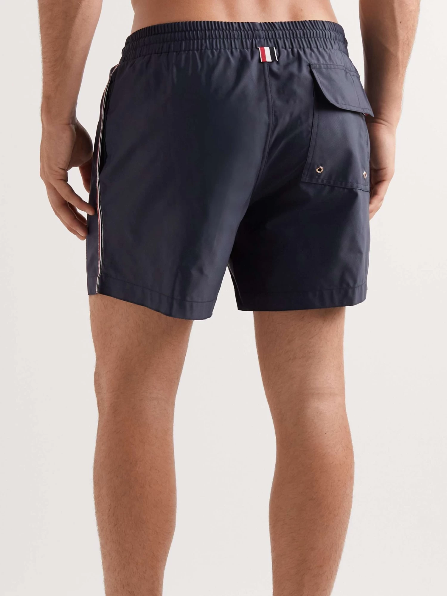 Shorts Da Mare Corti In Twill Con Finiture In Gros-grain 6 Shorts Da Mare Corti In Twill Con Finiture In Gros-grain - immagine 4