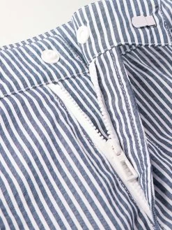 LORO PIANA Shorts Da Mare Medi A Gamba Dritta In Seersucker A Righe Schooner -Speedo Italia w2000 q60 317