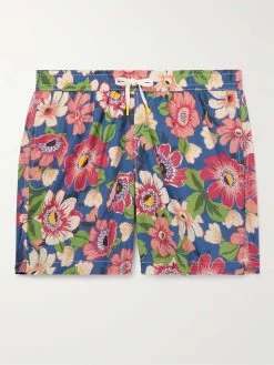 Hartford Shorts Da Mare Medi Slim-fit Con Stampa Floreale