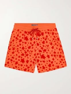 Vilebrequin Shorts Da Mare Medi Con Logo Floccato