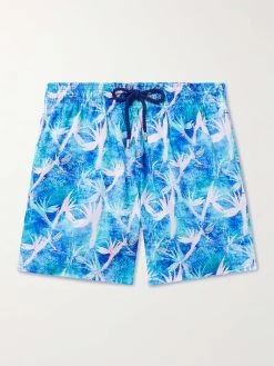 Vilebrequin Shorts Da Mare In Shell Riciclato Con Stampa Paradise