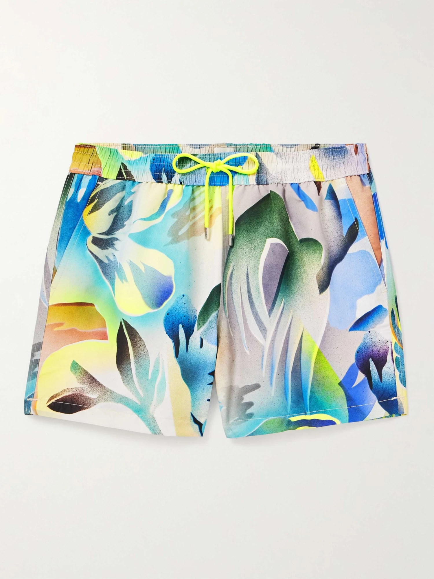 PAUL SMITH Shorts Da Mare Corti A Gamba Dritta In Tessuto Riciclato Stampato Hot Summer 3 PAUL SMITH Shorts Da Mare Corti A Gamba Dritta In Tessuto Riciclato Stampato Hot Summer
