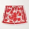 Dries Van Noten Shorts Da Mare In Jersey Con Stampa Floreale