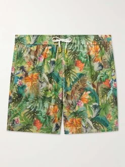Hartford Shorts Da Mare Medi Slim-fit Con Logo Ricamato Talley