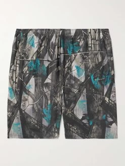 Snow Peak Shorts Da Mare Lunghi A Gamba Dritta Stampati Water-Side