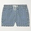 Shorts Da Mare Corti Slim-fit In Tessuto Riciclato Stampato
