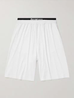 Balenciaga Wide-Leg Long-Length Swim Shorts