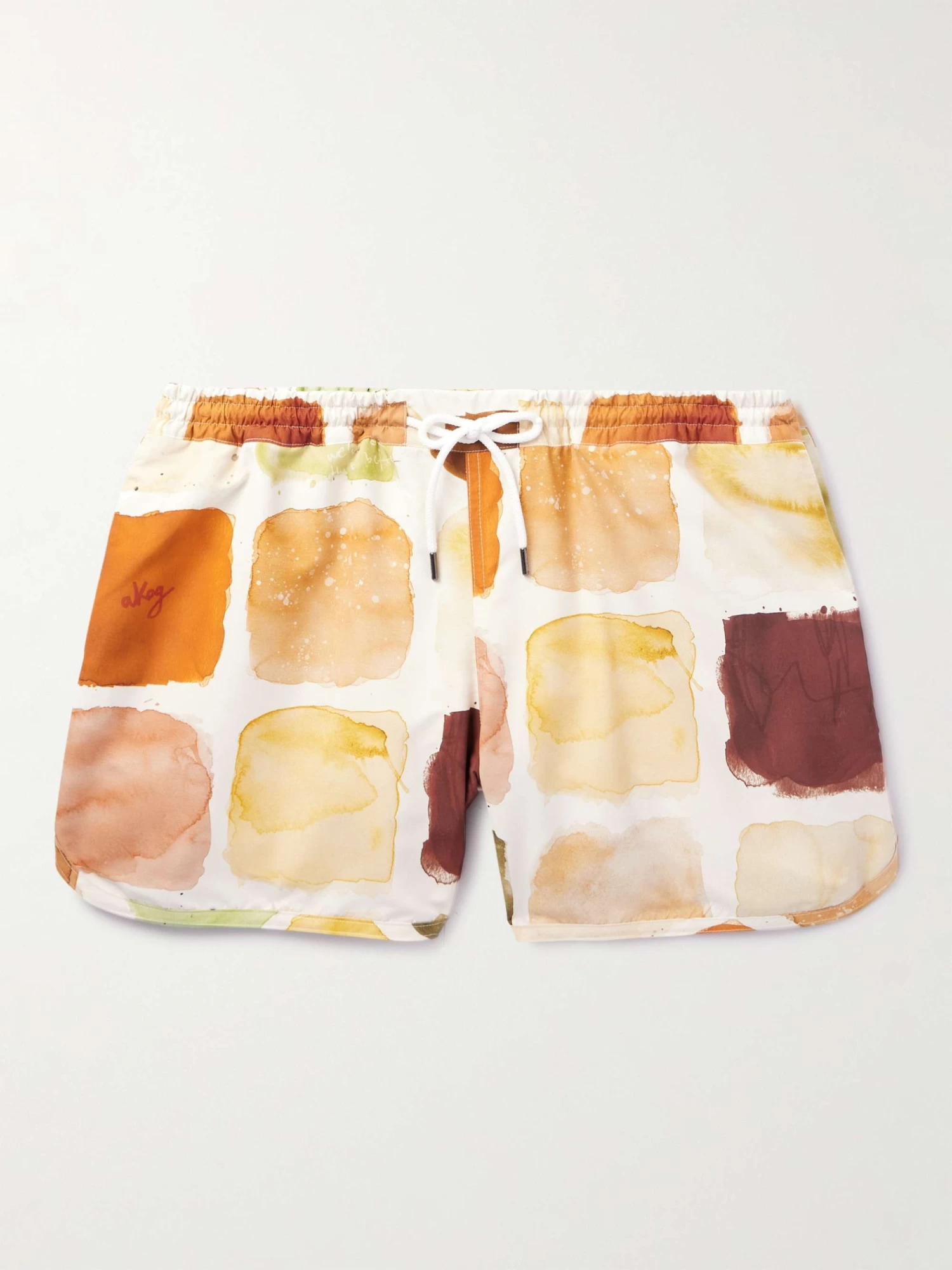 Shorts Da Mare Corti A Gamba Dritta In Tessuto Riciclato Stampato Gili 3 Shorts Da Mare Corti A Gamba Dritta In Tessuto Riciclato Stampato Gili