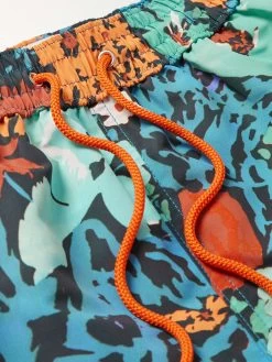 PAUL SMITH Shorts Da Mare Medi A Gamba Dritta In Tessuto Riciclato Stampato Tropical Garden -Speedo Italia w2000 q60 76